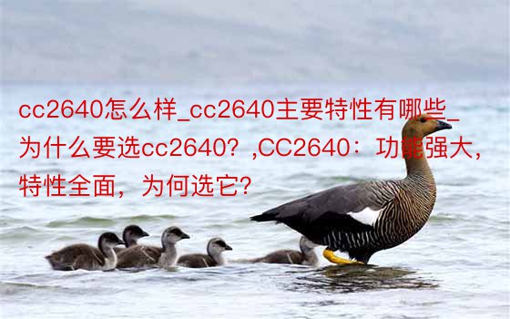 cc2640怎么样_cc2640主要特性有哪些_为什么要选cc2640？，CC2640：功能强大，特性全面，为何选它？